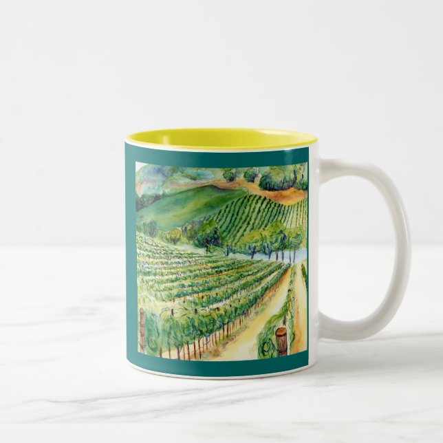 Tasse 2 Couleurs Musique du vignoble californien (Droit)