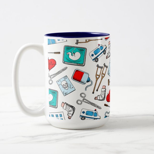 Tasse 2 Couleurs Musique en céramique de conception Médicale (Gauche)