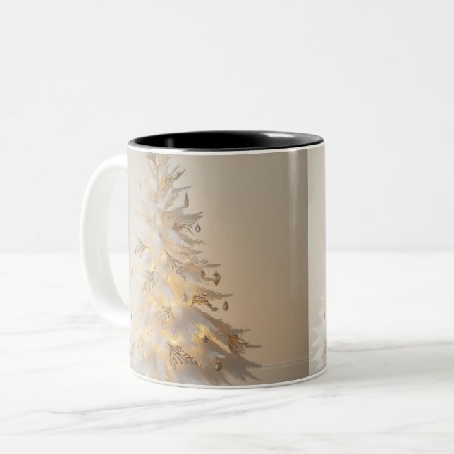 Tasse 2 Couleurs Musique enveloppante d'arbre de Noël (Devant gauche)