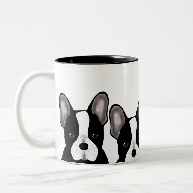 Tasse 2 Couleurs Musique française de Bulldog (Gauche)