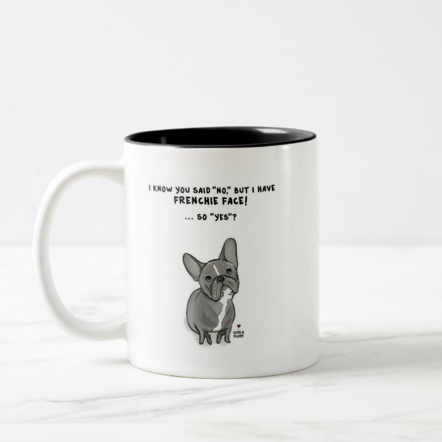 Tasse 2 Couleurs Musique française de Bulldog (Gauche)