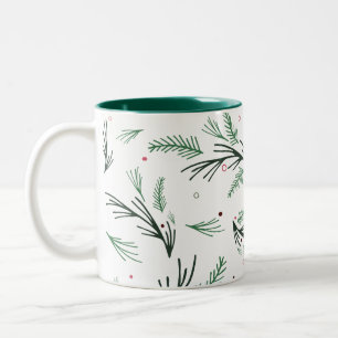 Tasse 2 Couleurs Musique Motif de la branche de pin