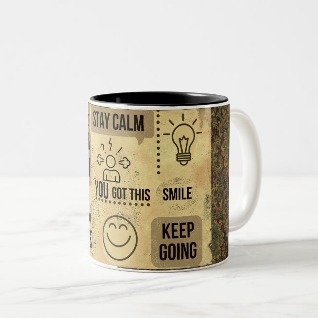 Tasse 2 Couleurs Musique motivationnelle (Devant droit)
