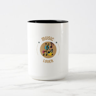 Tasse 2 Couleurs Musique Musique Lover