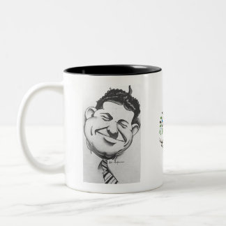 Tasse 2 Couleurs Musique noire et blanche avec caricature par Art H