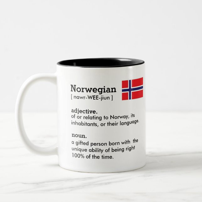 Tasse 2 Couleurs Musique norvégienne (Gauche)