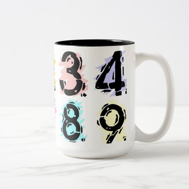 Tasse 2 Couleurs Musique numérotée (Droit)