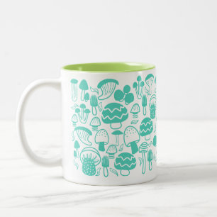 Tasse 2 Couleurs Musique Turquoise blanche