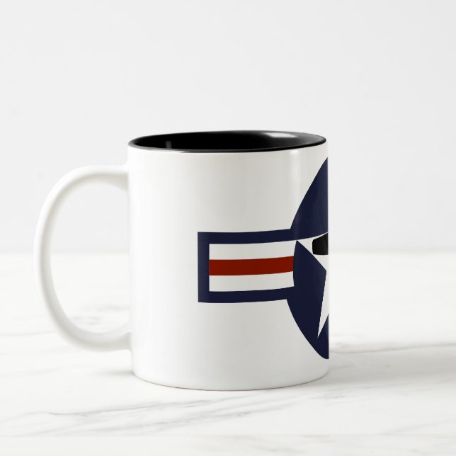 Tasse 2 Couleurs Mustang P51 iconique (Gauche)