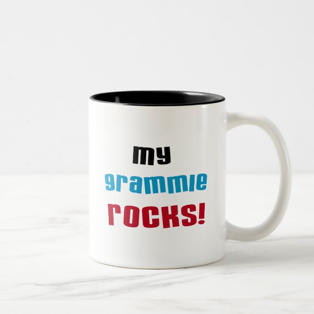 Tasse 2 Couleurs My Grammie Rocks T-shirts et cadeaux (Droit)