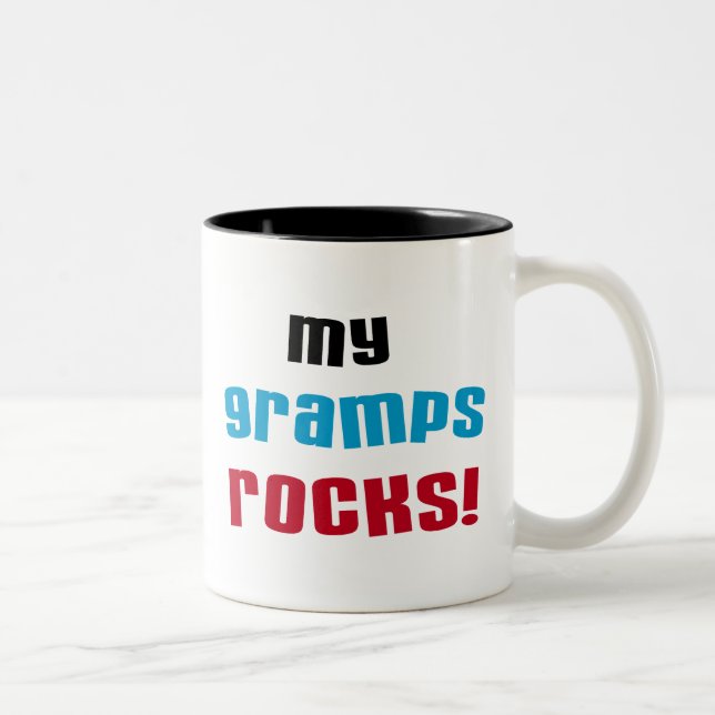 Tasse 2 Couleurs My Gramps Rocks T-shirts et cadeaux (Droit)
