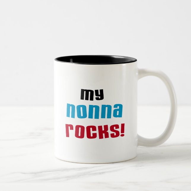 Tasse 2 Couleurs My Nonna Rocks T-shirts et cadeaux (Droit)