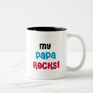 Tasse 2 Couleurs My Papa Rocks T-shirts et cadeaux