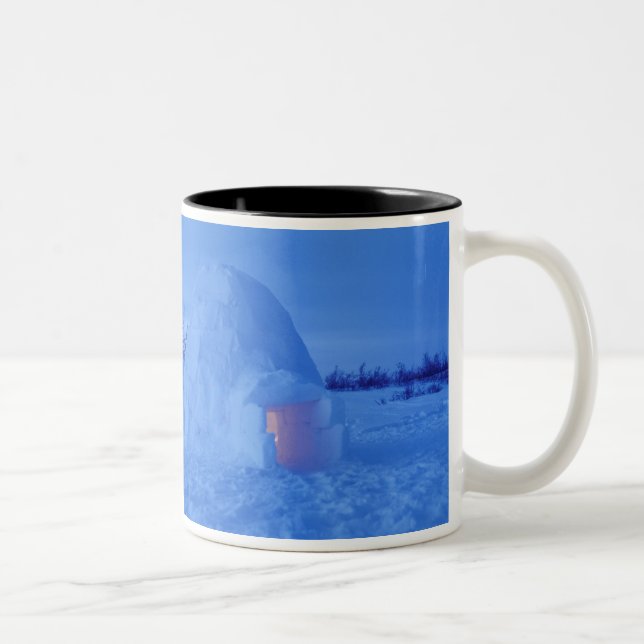 Tasse 2 Couleurs NA, Canada, Manitoba, Churchill. igloo arctique (Droit)
