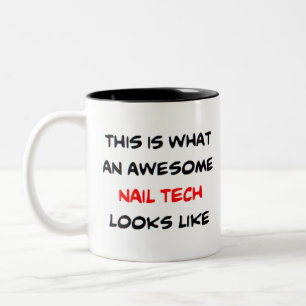 Tasse 2 Couleurs nail tech, awesome