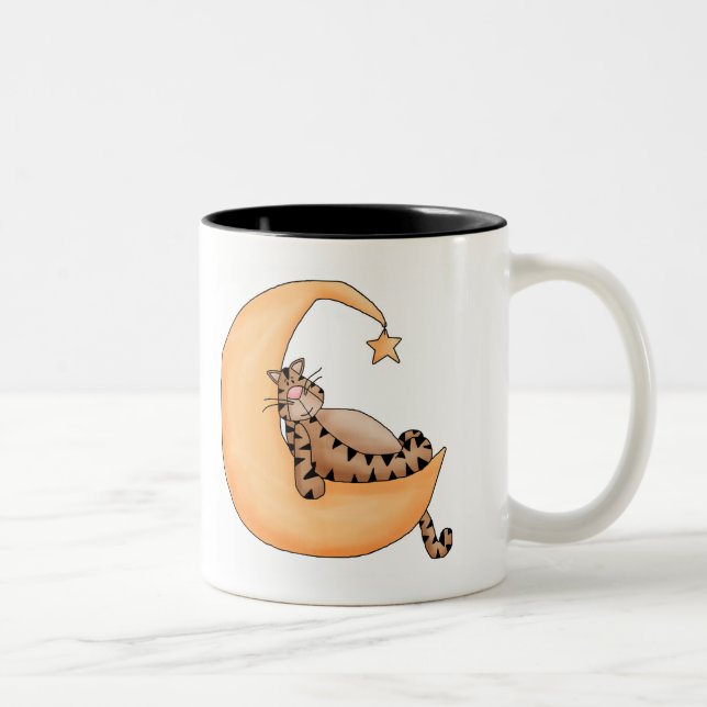 Tasse 2 Couleurs Nap de chat de lune (Droit)
