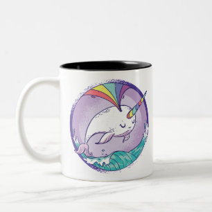 Tasse 2 Couleurs Narwhale arc-en-ciel