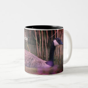 Tasse 2 Couleurs Nature de la faune de l'oie du Canada Personnalisé