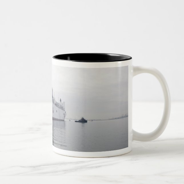 Tasse 2 Couleurs Navire hospitalier du Commandement maritime milita (Droit)