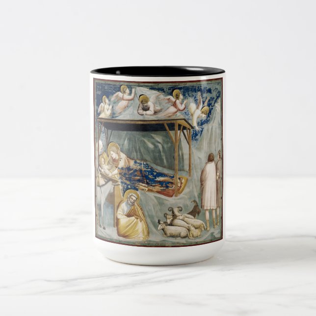 Tasse 2 Couleurs Navitité (Naissance de Jésus-Christ) (par Giotto) (Centre)