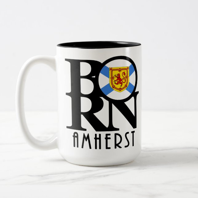 Tasse 2 Couleurs NÉ Amherst NS 15oz (Gauche)