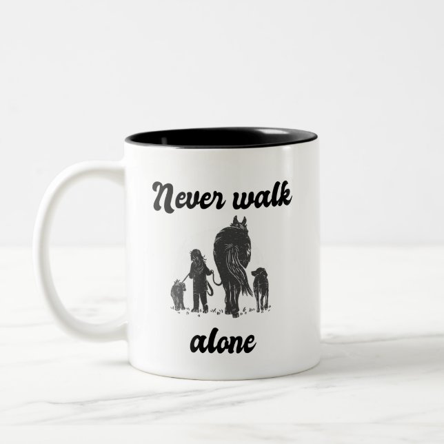 Tasse 2 Couleurs Ne jamais marcher seul Agriculteur (Gauche)