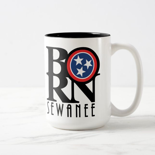 Tasse 2 Couleurs NÉ Sewanee Tennessee 15oz (Droit)