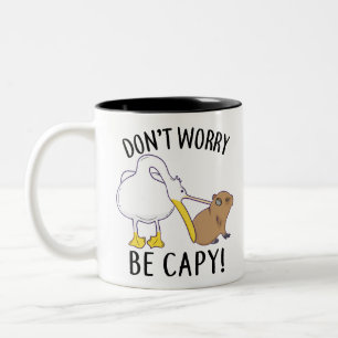 Tasse 2 Couleurs Ne t'inquiète pas, sois Capy. Capybara Orange sans