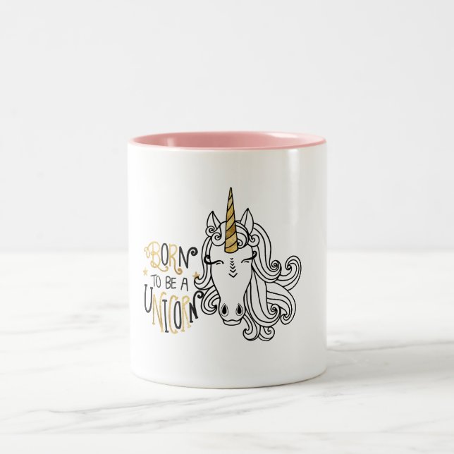 Tasse 2 Couleurs Né Unicorn (Centre)