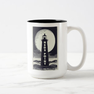 Tasse 2 Couleurs Ned's Point Lighthouse Massachusetts Moon