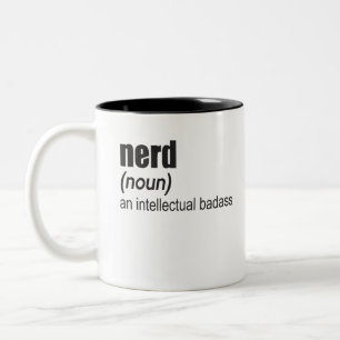 Tasse 2 Couleurs Nerd (Noun) Un Badass Intellectuel