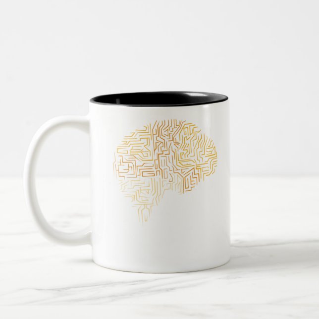 Tasse 2 Couleurs Neuroscience Cadeau Surhumain Cerveau (Gauche)
