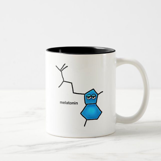 Tasse 2 Couleurs Neurotransmetteur de mélatonine (Droit)