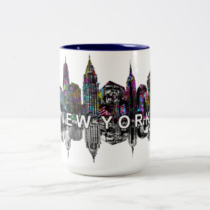 Tasse 2 Couleurs New York en graffiti
