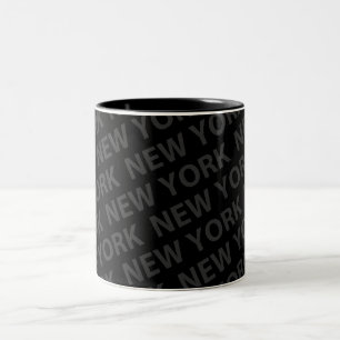 Tasse 2 Couleurs New York Motif gris foncé