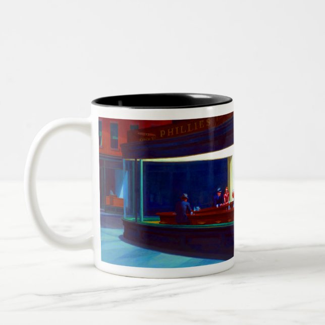 Tasse 2 Couleurs Nighthawks d'Edward Hopper (Gauche)