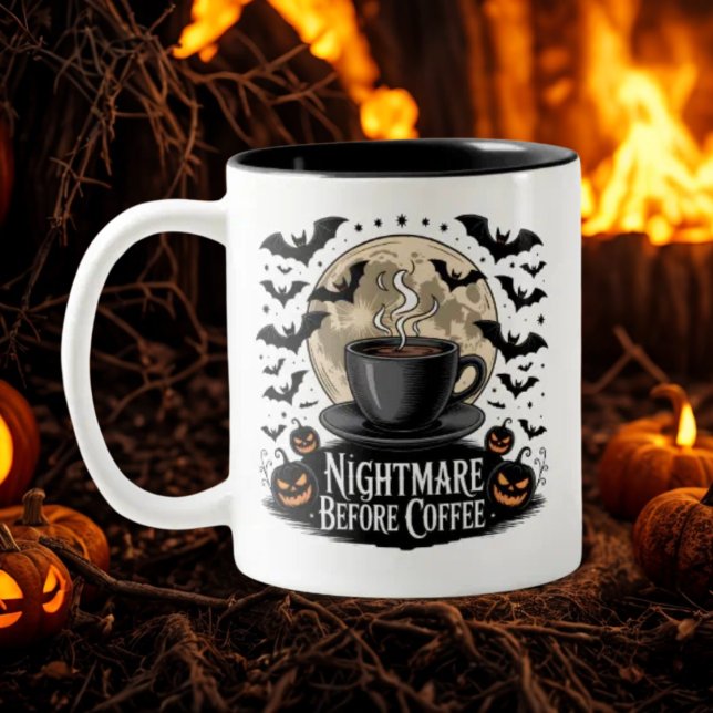 Tasse 2 Couleurs Nightmare Avant Café Éffrayant Automne Café Lover (Créateur téléchargé)