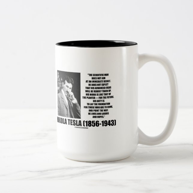 Tasse 2 Couleurs Nikola Tesla (Droit)