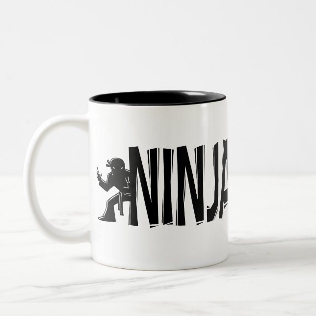 Tasse 2 Couleurs "Ninja disparaissent " (Gauche)
