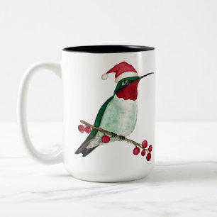 Tasse 2 Couleurs Noël aux colibris