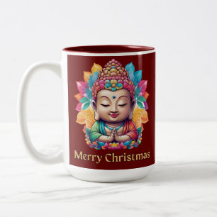 Tasse 2 Couleurs Noël bouddhiste