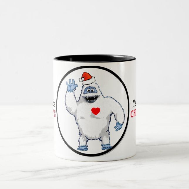 Tasse 2 Couleurs Noël d'amour de yeti (Centre)