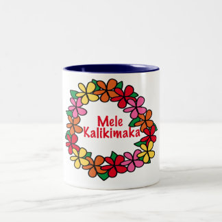 Tasse 2 Couleurs Noël de Hawaïen de Lei