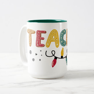 Tasse 2 Couleurs Noël de l'enseignant