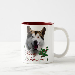 Tasse 2 Couleurs Noël de Malamute en Alaska