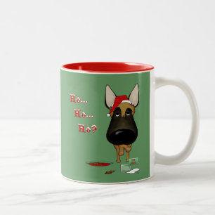 Tasse 2 Couleurs Noël de Malinois de Belge - Ho Ho Ho ? ? ?