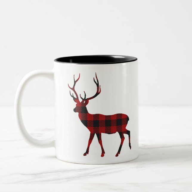 Tasse 2 Couleurs Noël des rennes (Gauche)