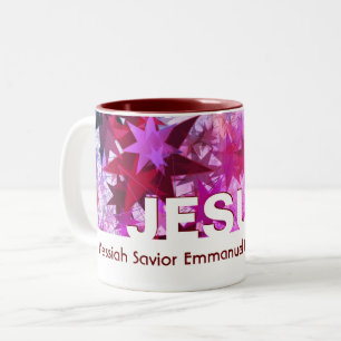 Tasse 2 Couleurs Noël JESUS personnalisé