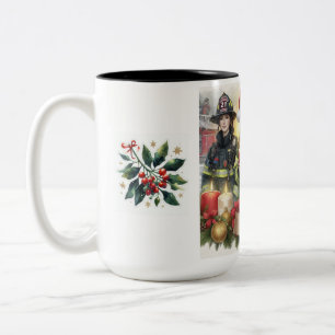 Tasse 2 Couleurs Noël merci aux pompiers