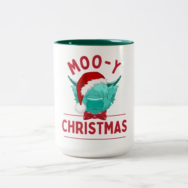 Tasse 2 Couleurs Noël Moo-y (Centre)